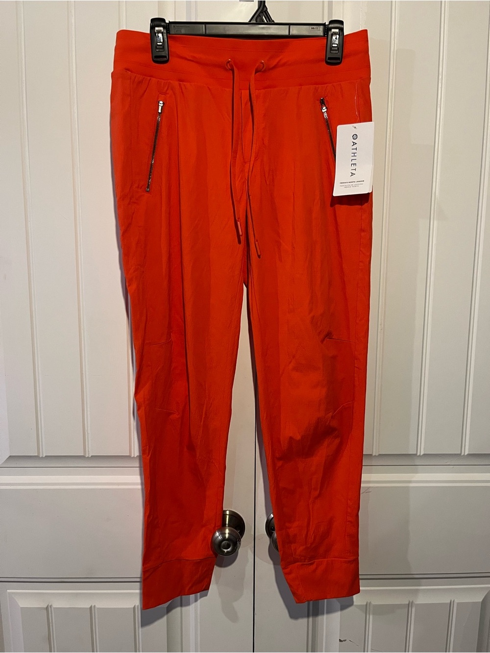 Athleta Orange Women's Zip-Front Joggers